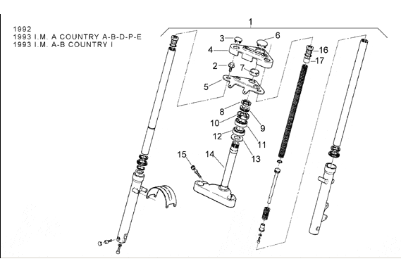 Exploded view Fourche (92-93)