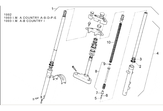 Exploded view Gabel (92-93)