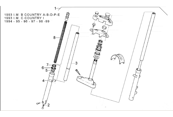 Exploded view Gabel (93-99)