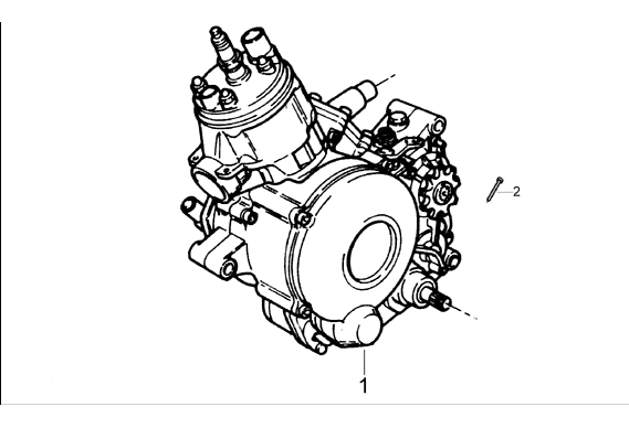 Exploded view Engine  - Shock absorber rear