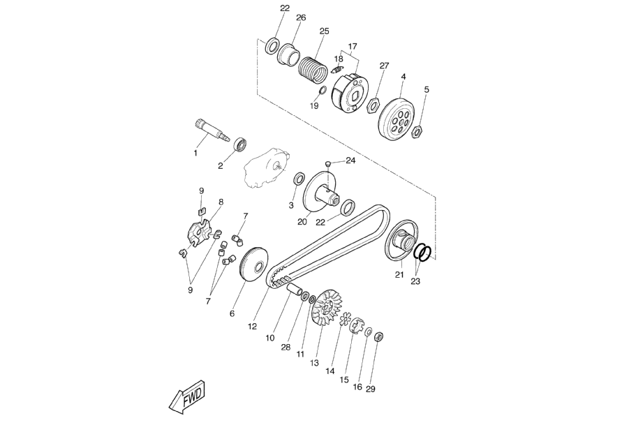 Exploded view Clutch