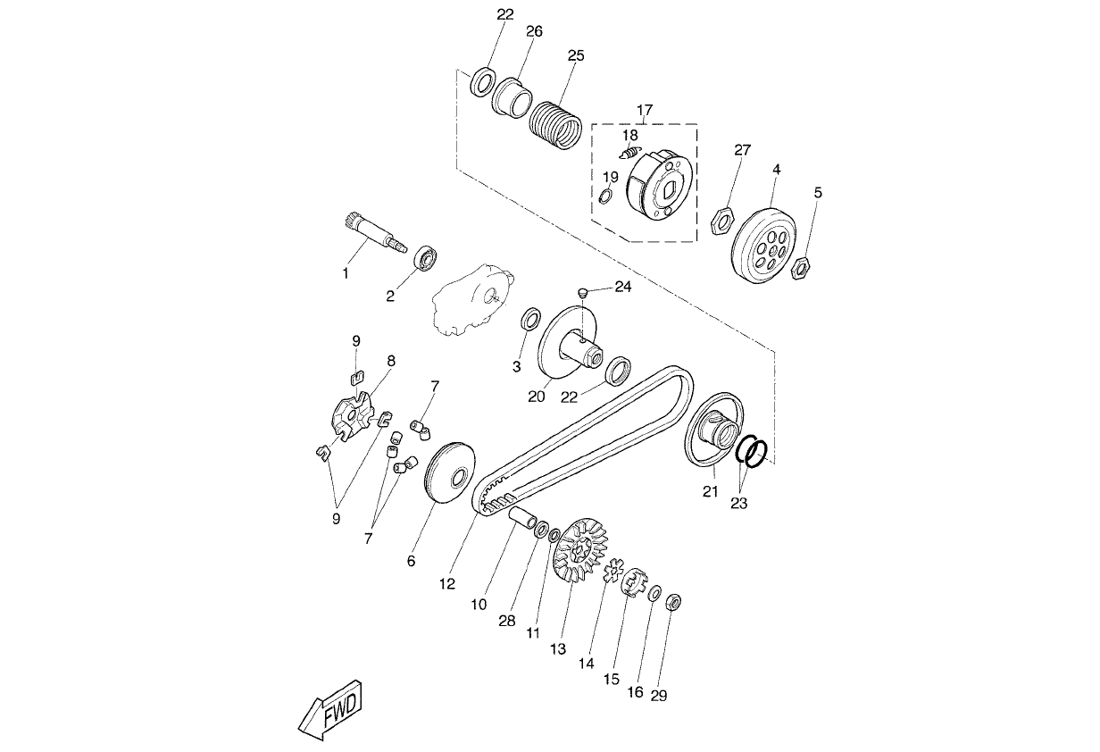 Exploded view Koppeling
