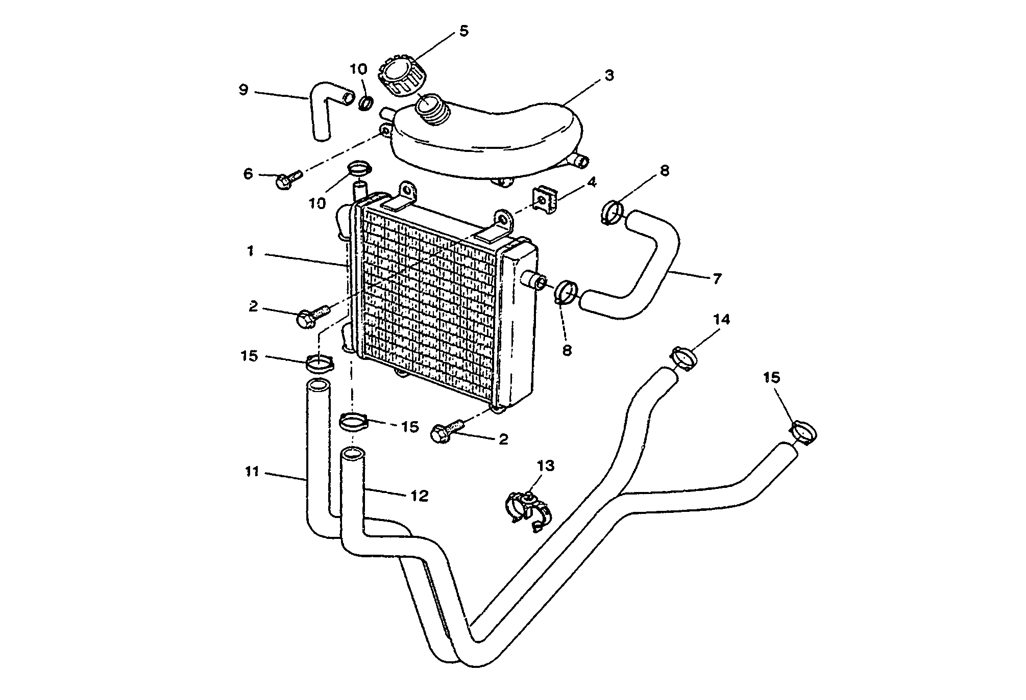 Exploded view Radiator
