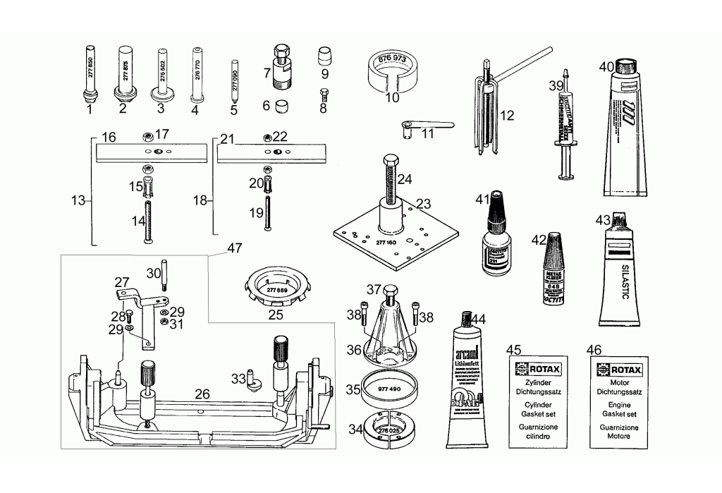 Exploded view Outils d'atelier