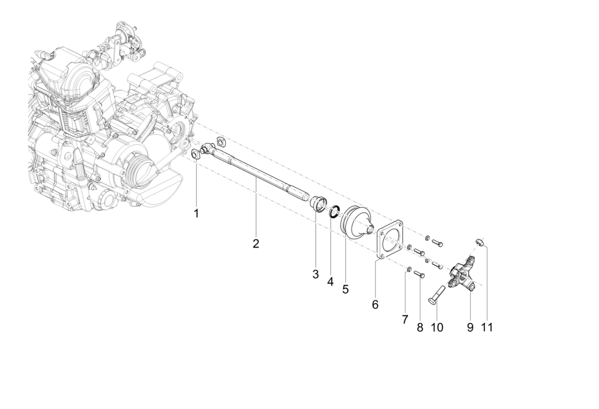 Exploded view Rear transmission