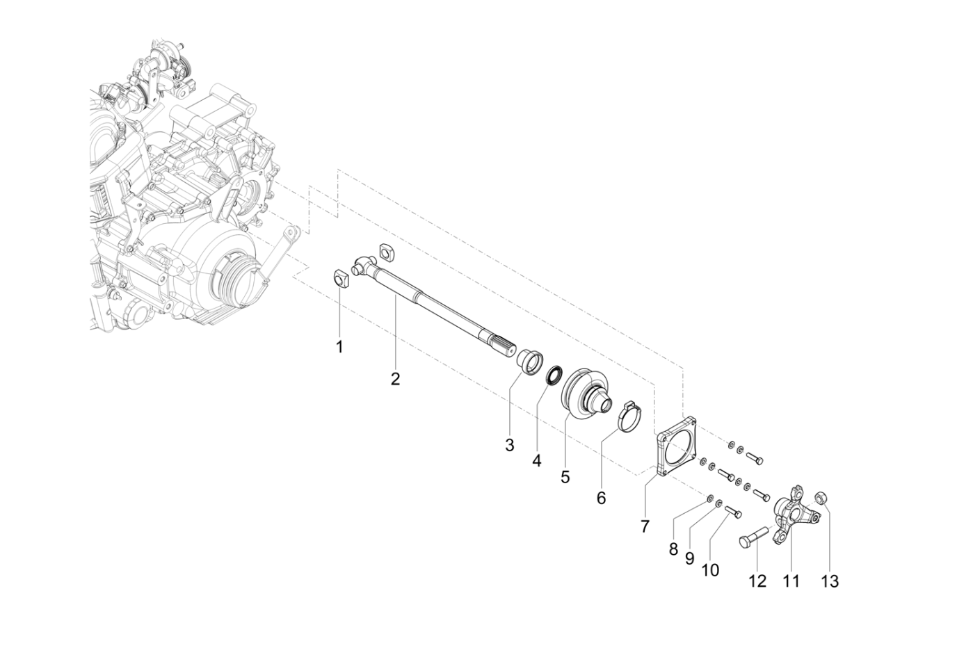 Exploded view Rear transmission