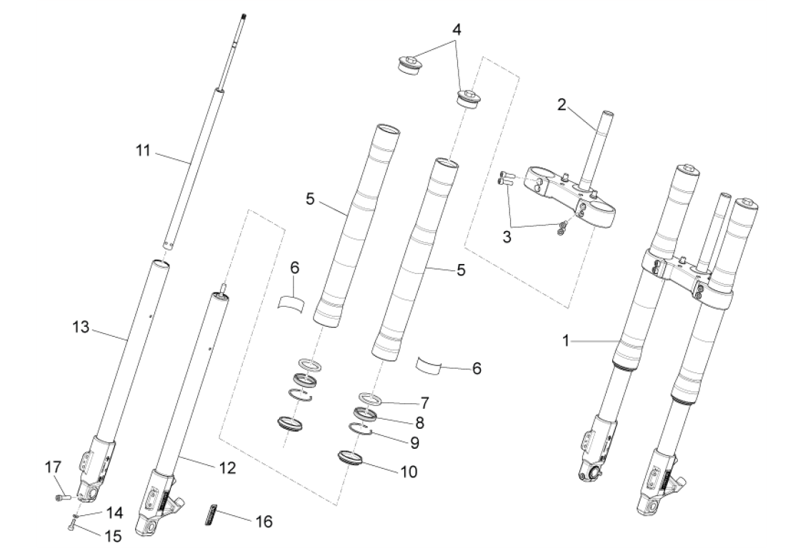 Exploded view Forcella (Paioli)