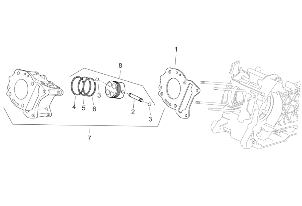 Exploded view Cilinder