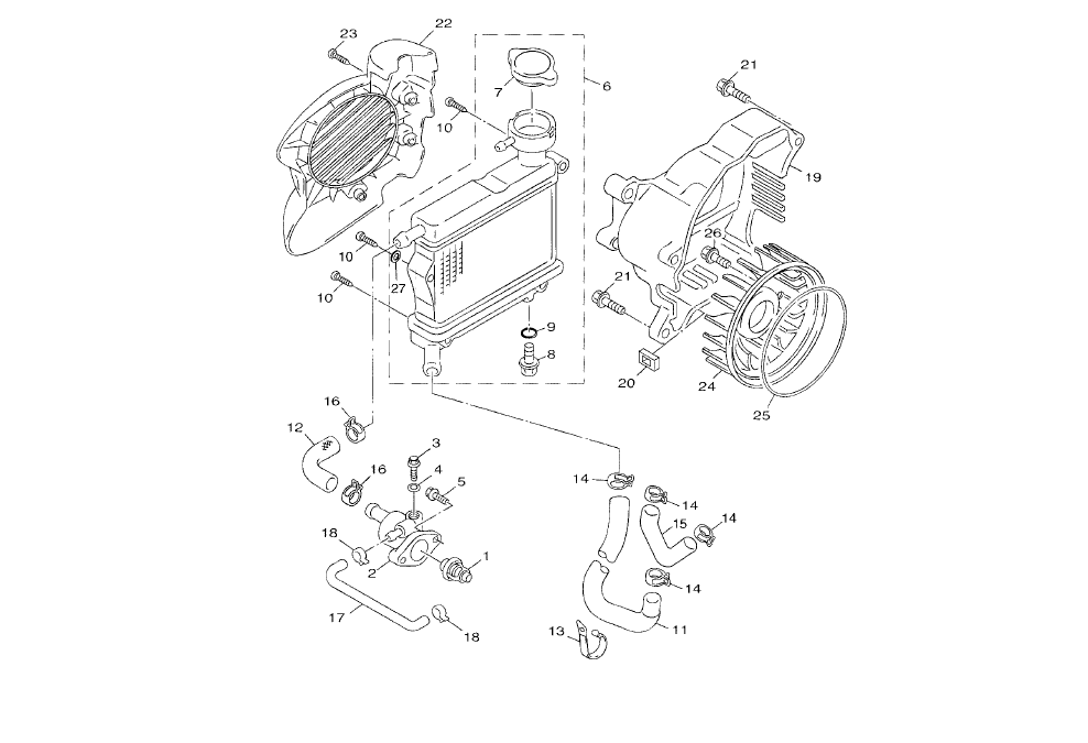 Exploded view Radiator