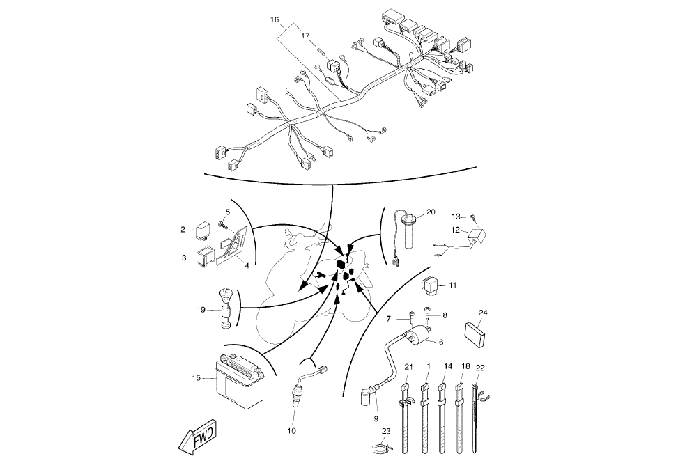 Exploded view Electric parts