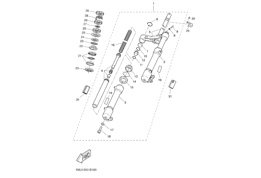 Exploded view Forcella