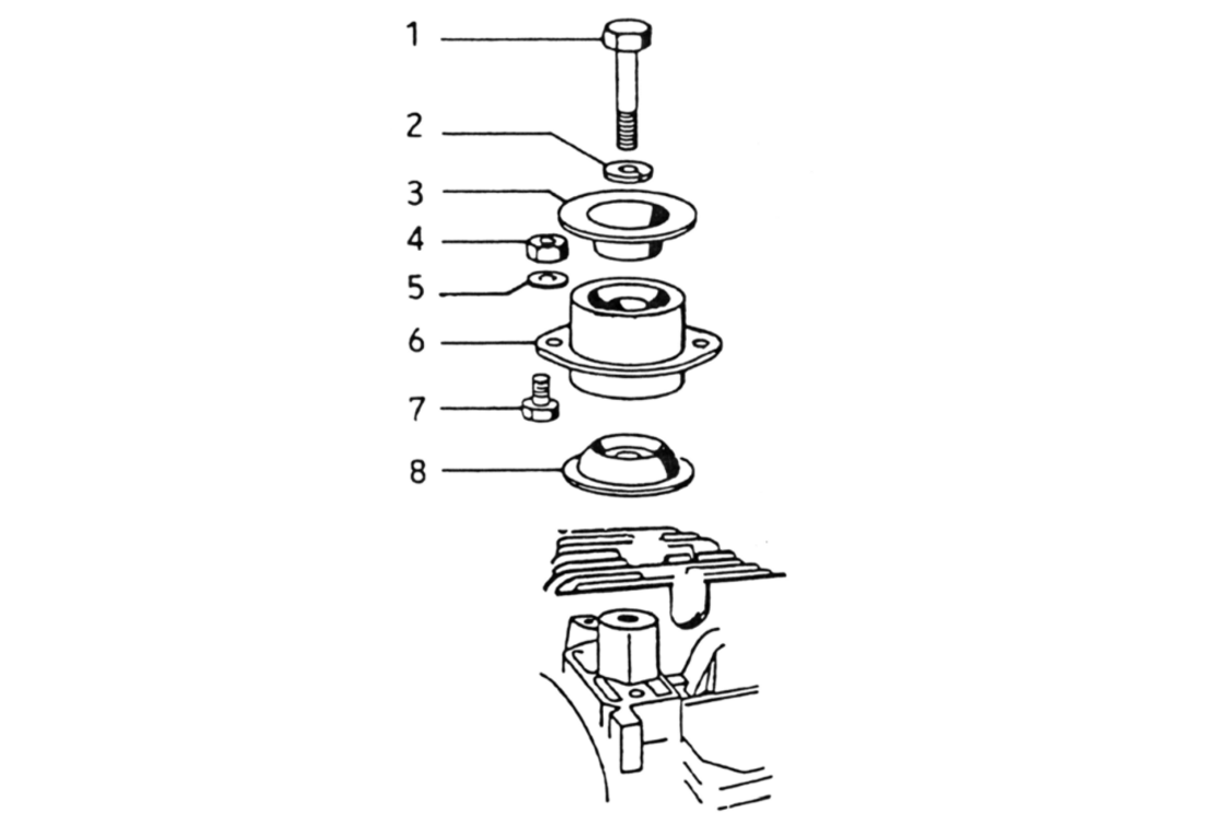 Exploded view Cilinderkopverbinding