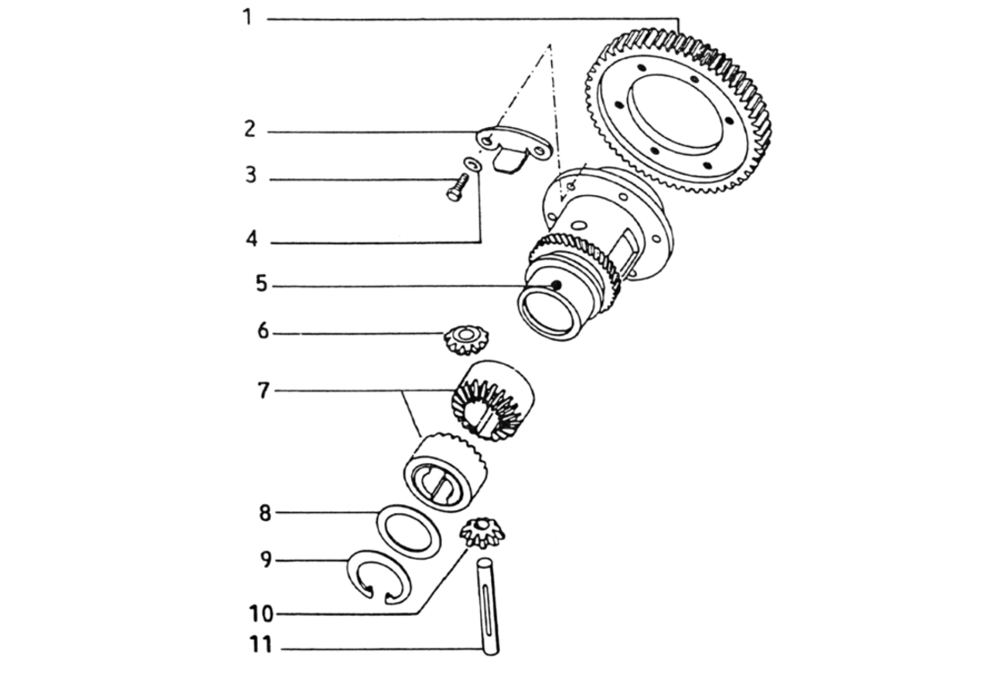 Exploded view Differentialgetriebe