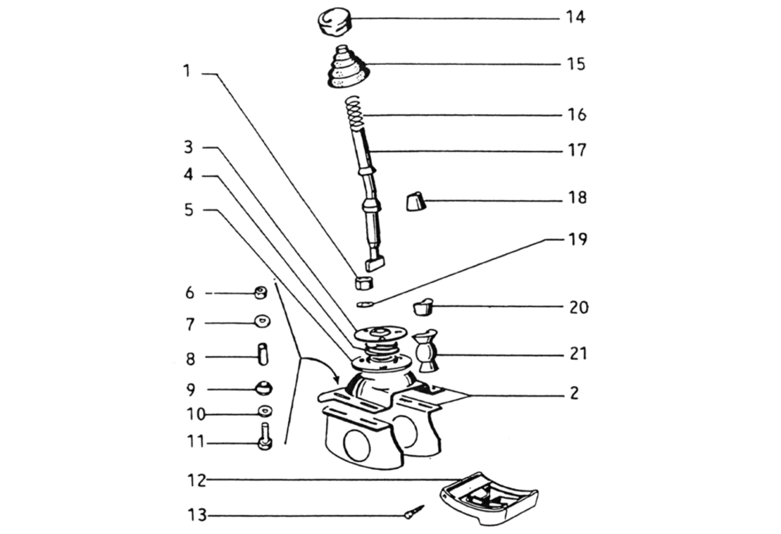 Exploded view Gear Selector