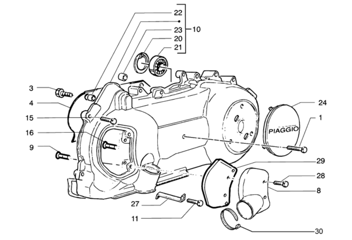 Exploded view Throttle body Cover