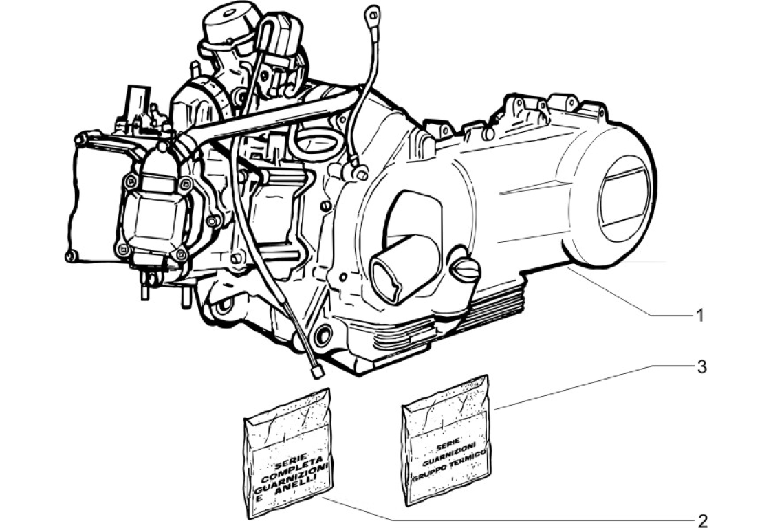 Exploded view Engine  - Seal kit