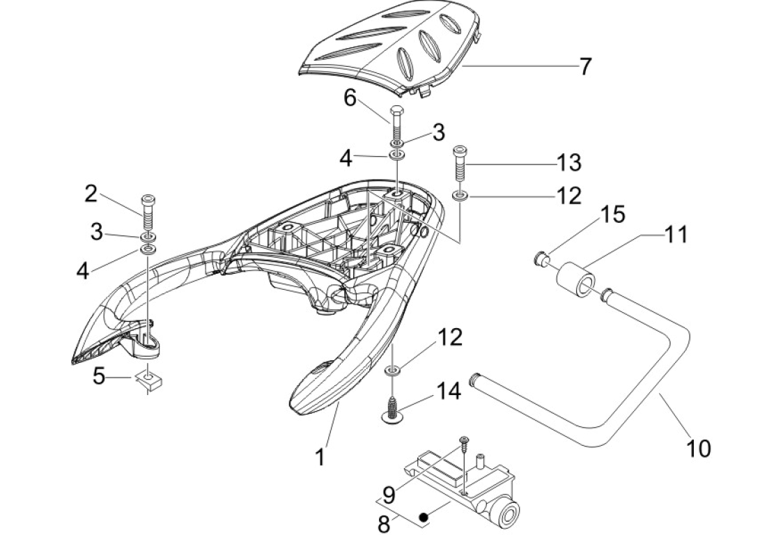 Exploded view Rear carrier