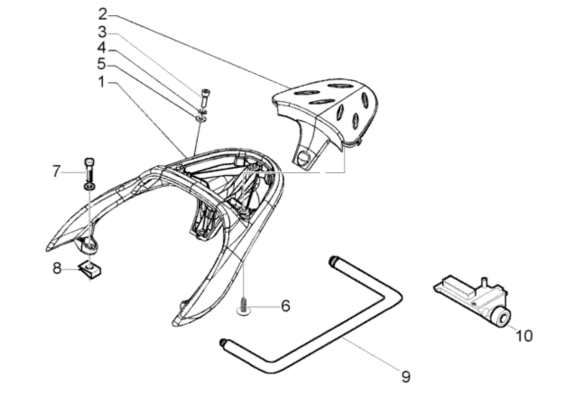 Exploded view Luggage carrier