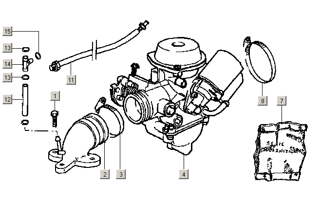 Exploded view Carburation