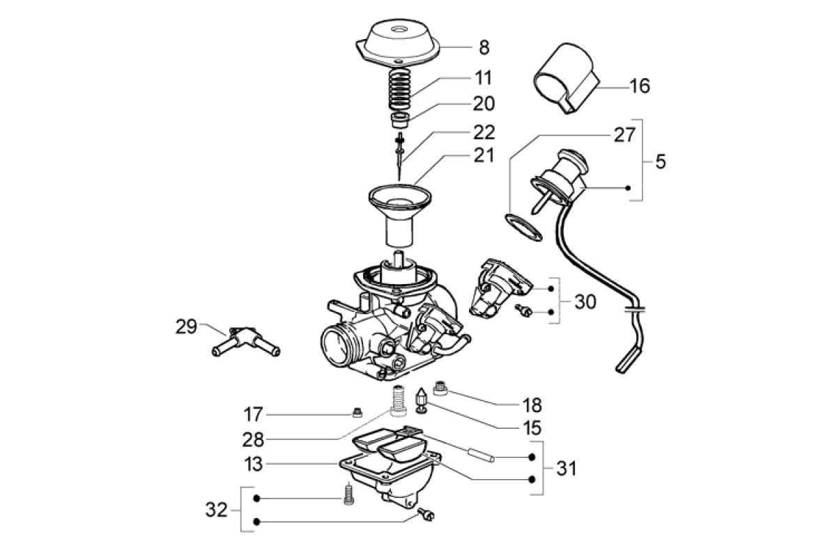 Exploded view Carburation