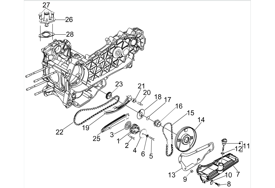 Exploded view Oilpump