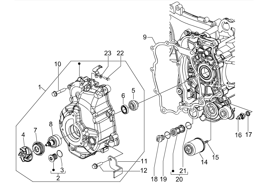 Exploded view Ignition Cover
