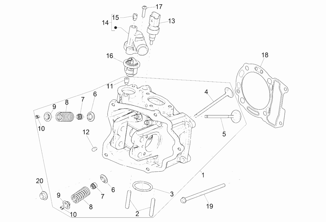 Exploded view Cylinder head unit - Valve