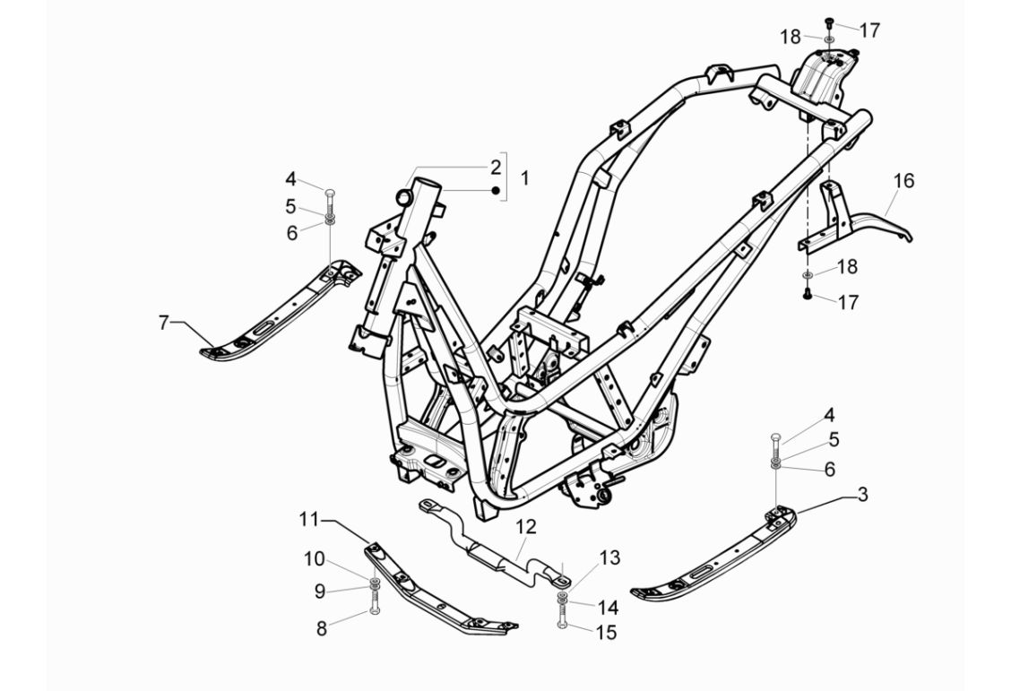 Exploded view Frame