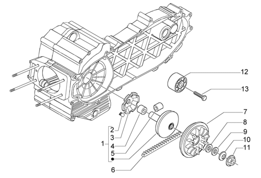 Exploded view Variator