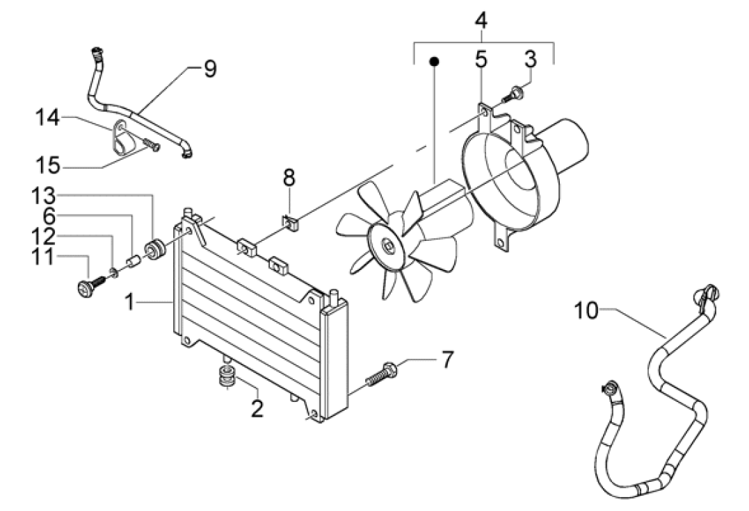 Exploded view Radiateur