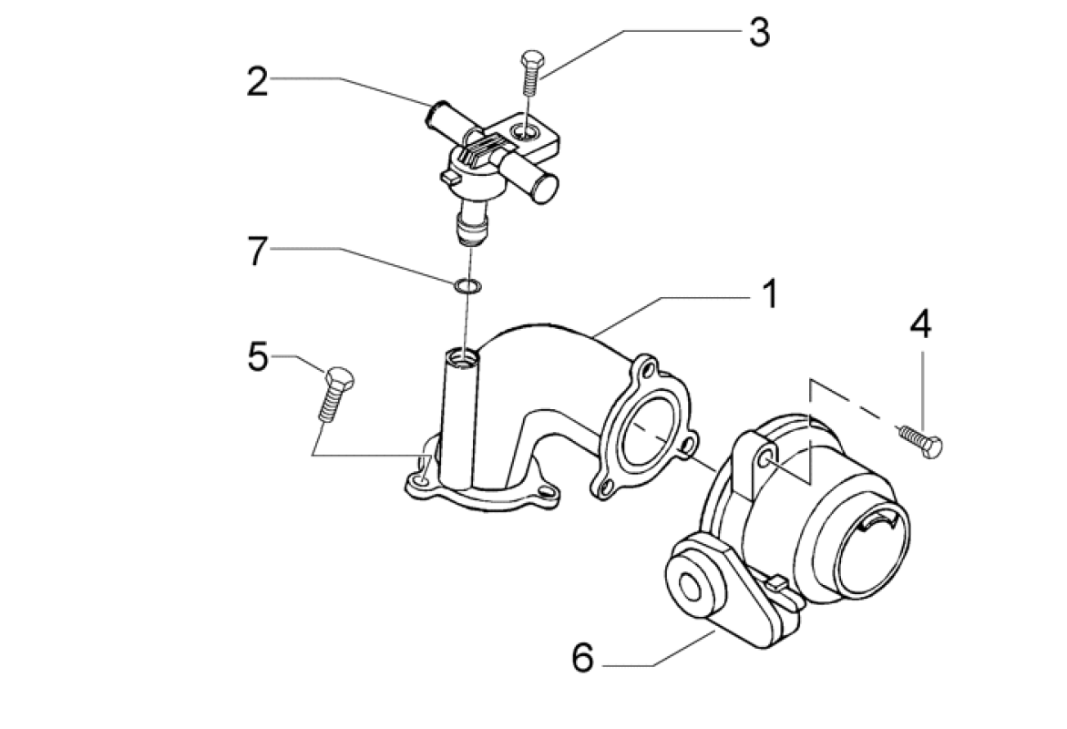 Exploded view Gasklep - Injector