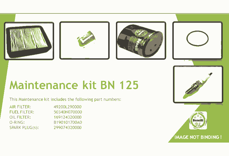 Exploded view Maintenance Kit Bn 125