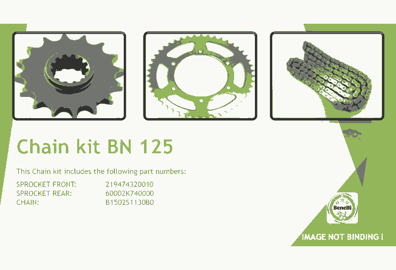 Exploded view Chainkit Bn 125