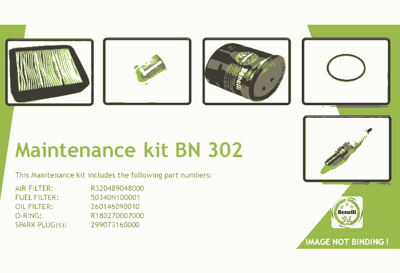 Exploded view Maintenance Kit Bn 302