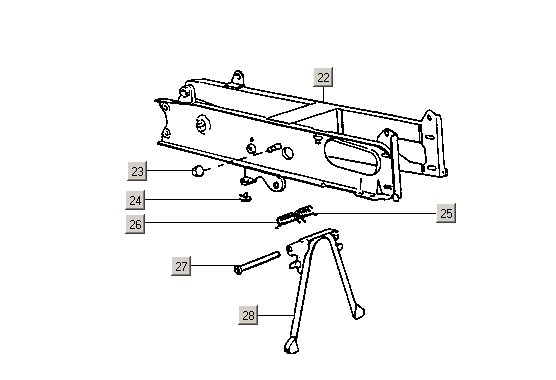 Exploded view Middenstandaard