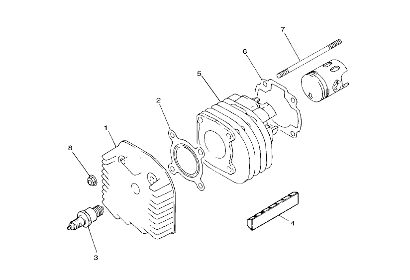 Exploded view Cylindre