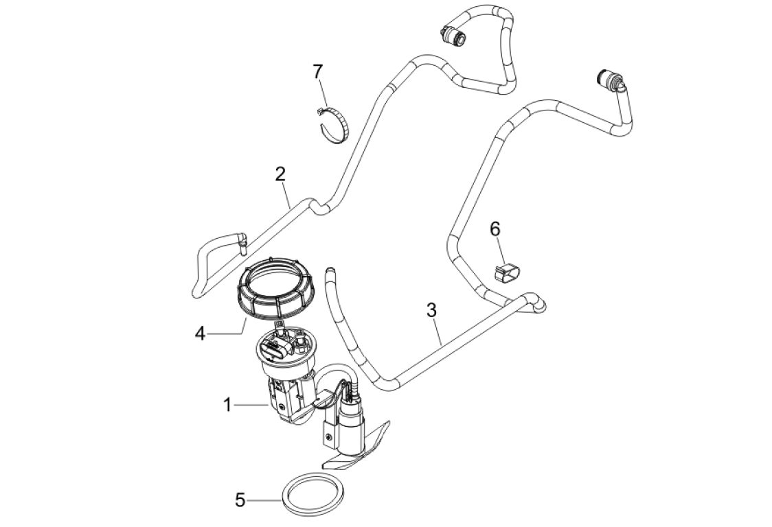 Exploded view Fuel pump