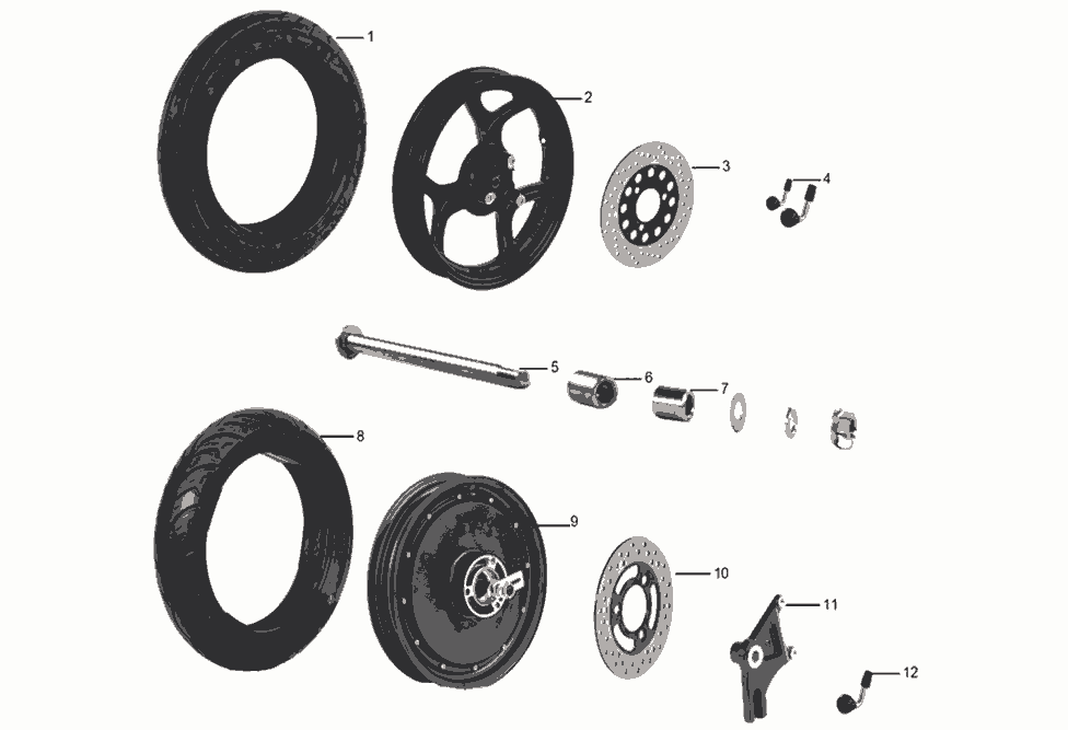 Exploded view Wheel Assy