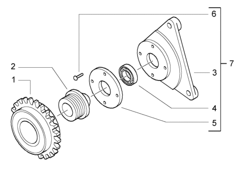 Exploded view Pedaal - Ketting