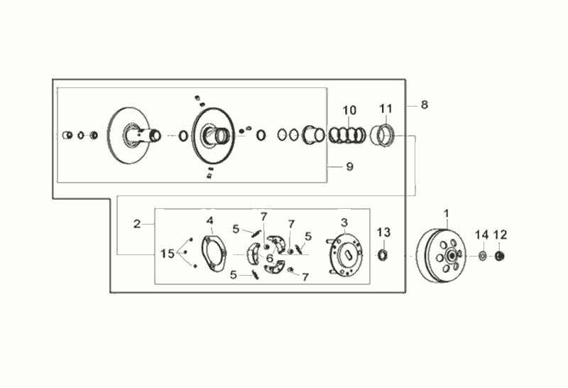 Exploded view Drive Plate Assy.