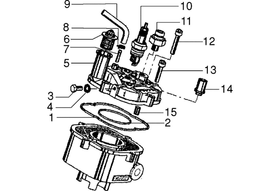 Exploded view Schaltpedal