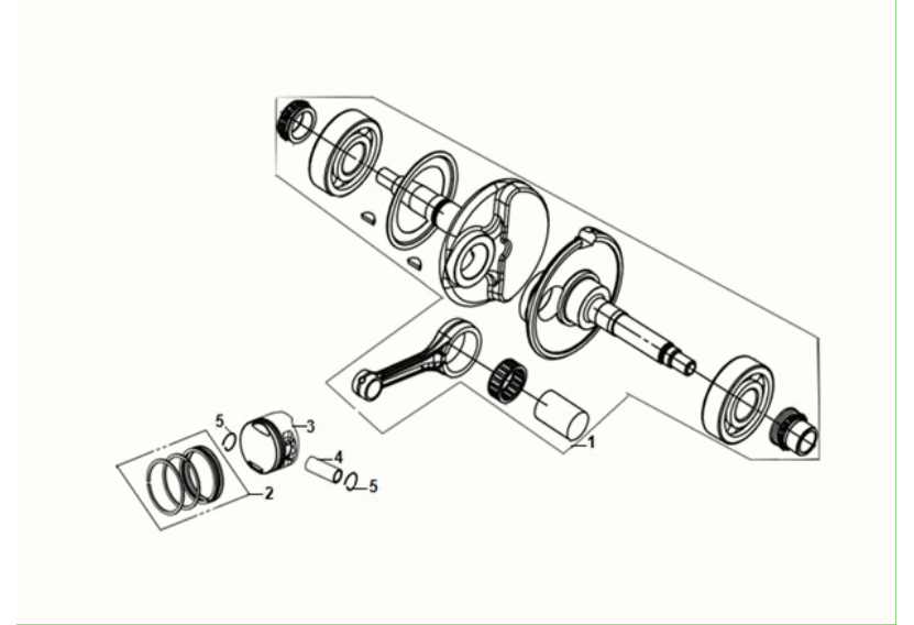 Exploded view Vilebrequin - Piston