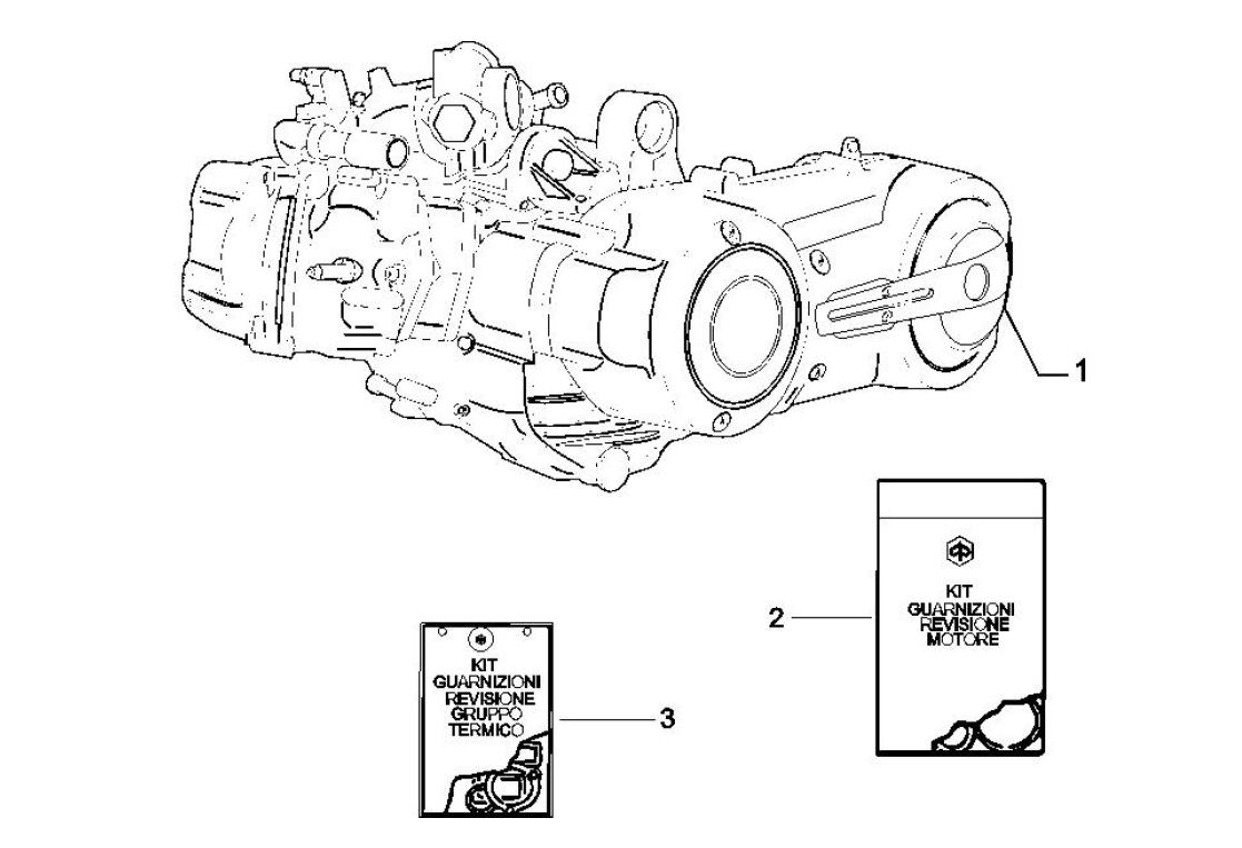Exploded view Engine  - Seal kit
