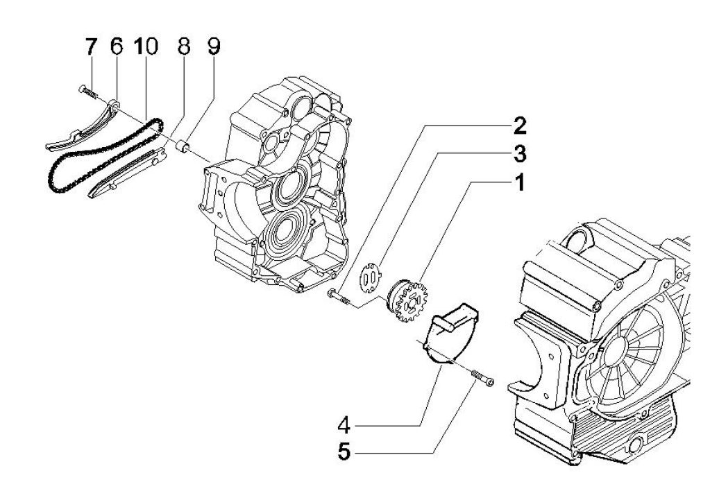 Exploded view Oliepomp