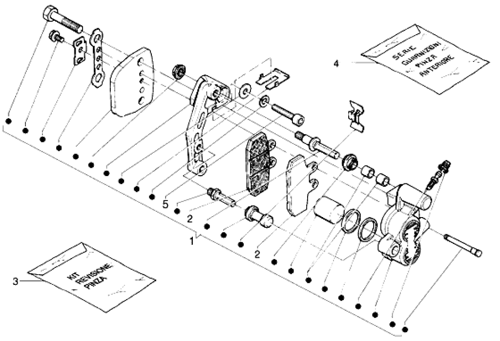 Exploded view Bremszange