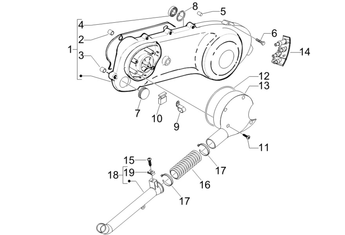Exploded view Carter variateur