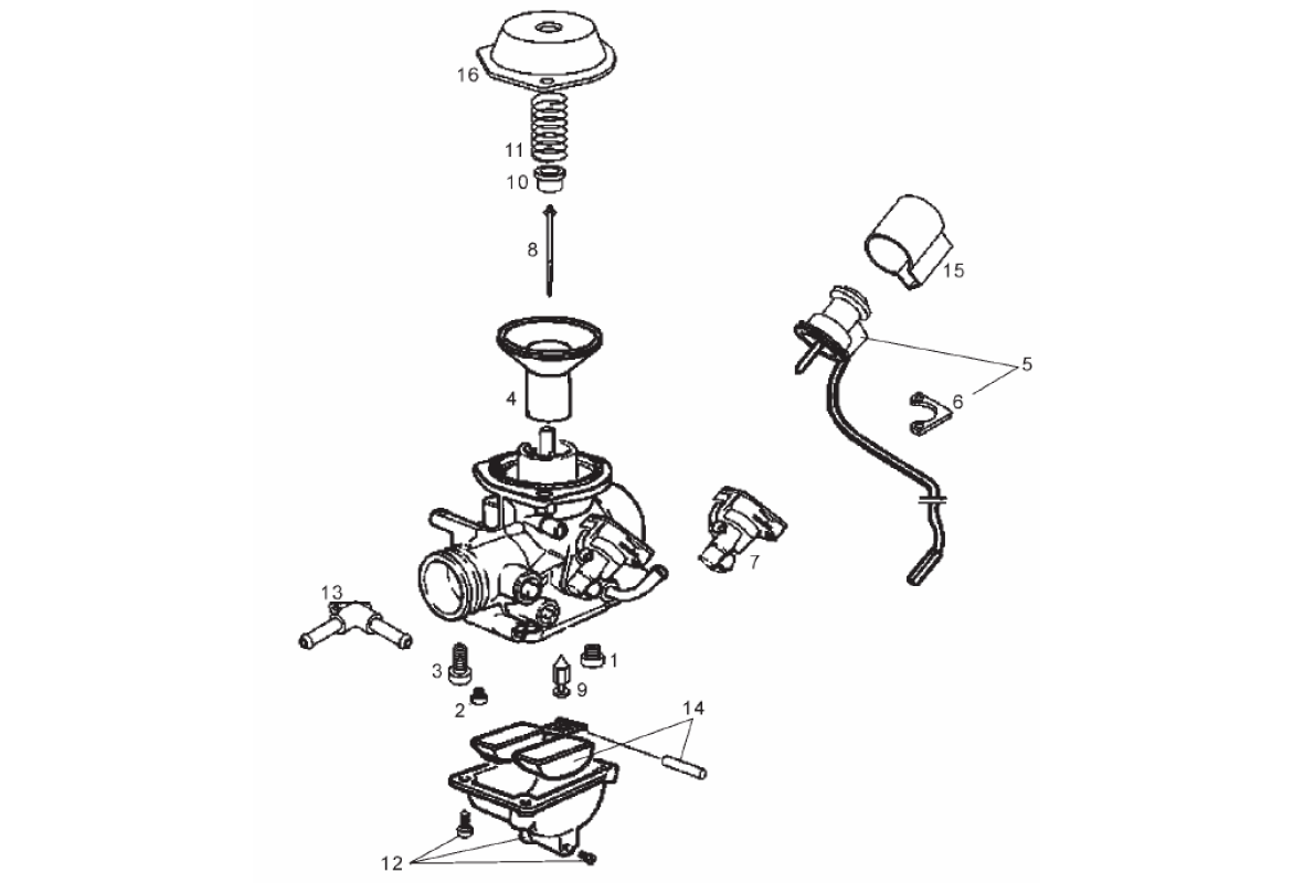 Exploded view Carburatore