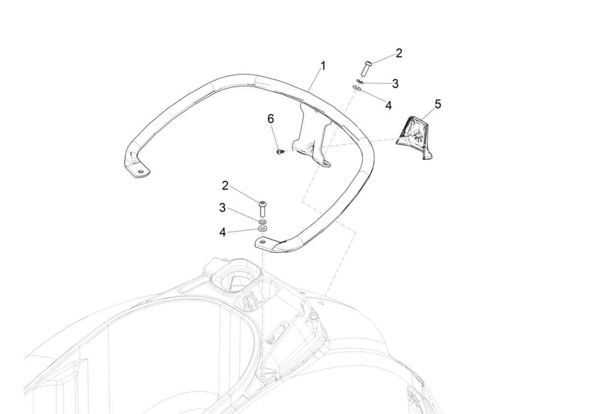 Exploded view Rear carrier