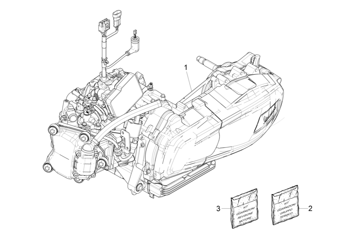 Exploded view Motore