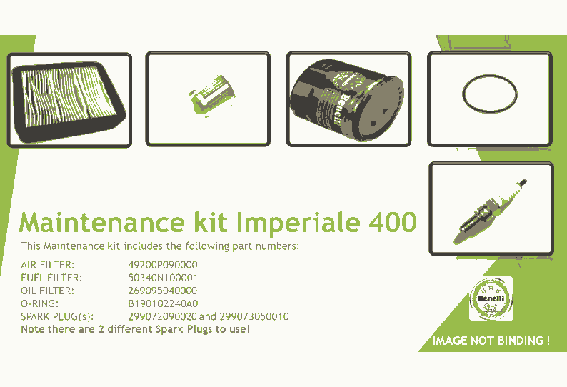 Exploded view Maintenance Kit Imeperiale 400 (e4)